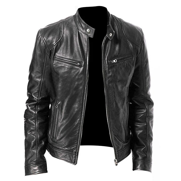 Jaqueta de Couro Masculina Racer Bellvian - BL156