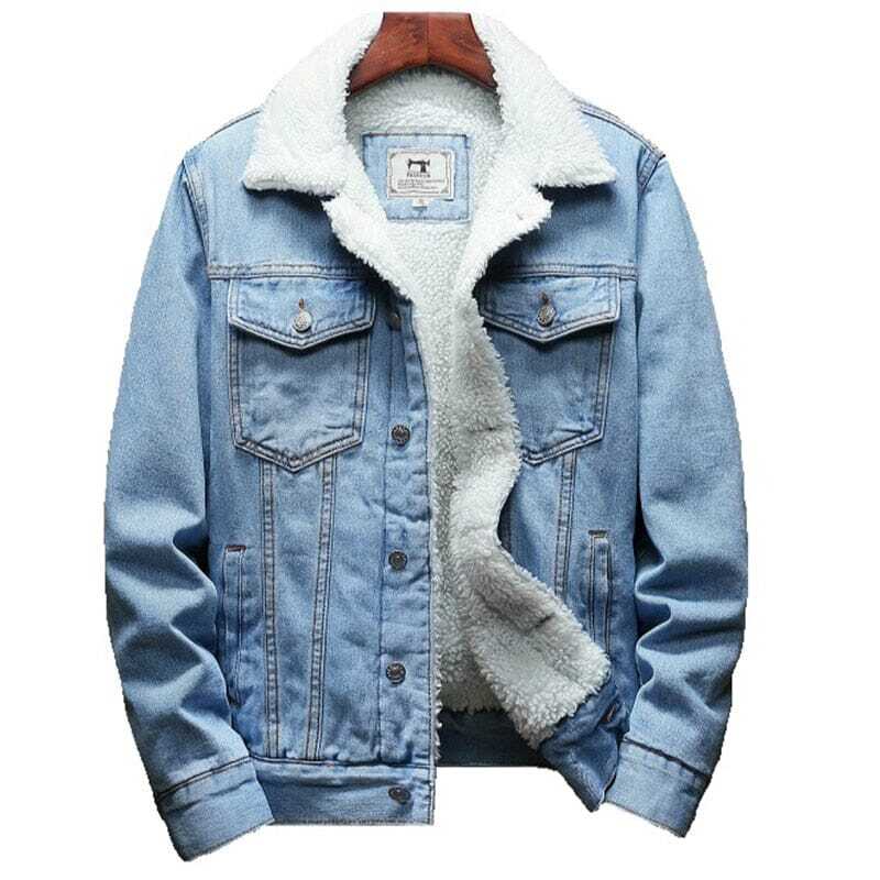 Jaqueta Jeans Masculina Forrada em Lã Bellvian - BL154